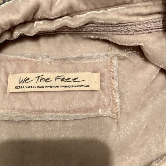 Free People La Luna Crushed Velvet Blouse XS - Picture 11 of 13